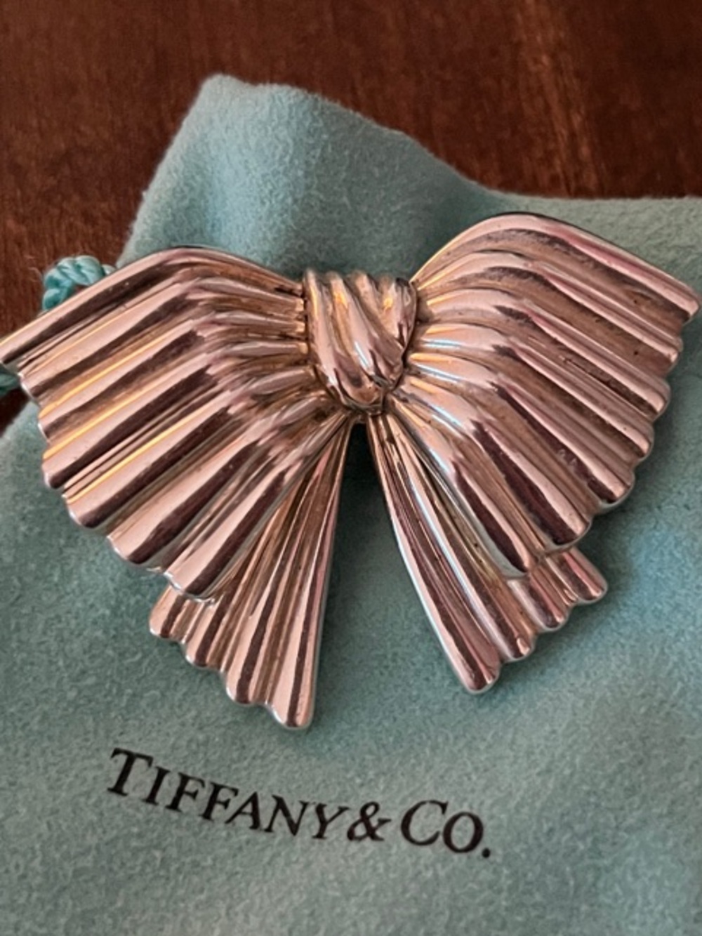Tiffany & Co. Silver Bow Brooch